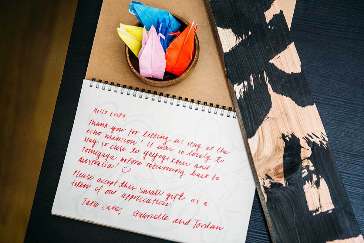 ゲストからの置き土産や感謝のメッセージ