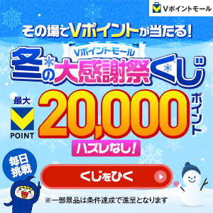 【その場でVポイントが当たる!】Vポイントモール 冬の大感謝祭くじ