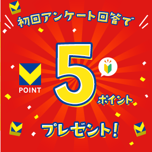 【初めての方】必ず5ポイントもらえるVポイントモールアンケートクーポン