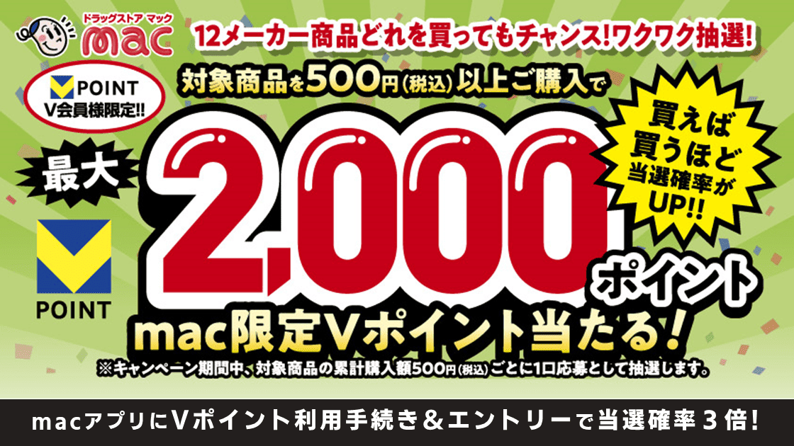 12メーカー商品どれを買ってもチャンス！ワクワク抽選！