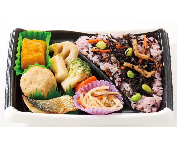 おかずいろいろ黒米弁当