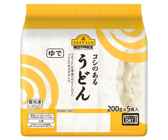 トップバリュベストプライス コシのあるうどん